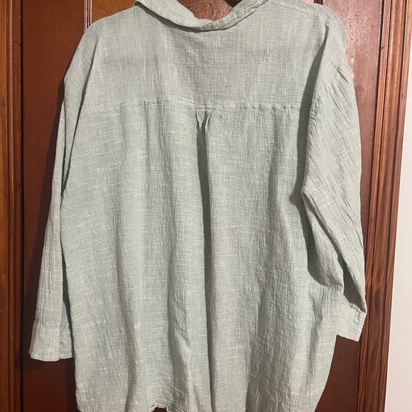 Light Green Oversized Cover Shirt 100% cotton size M - Picture 7 of 7